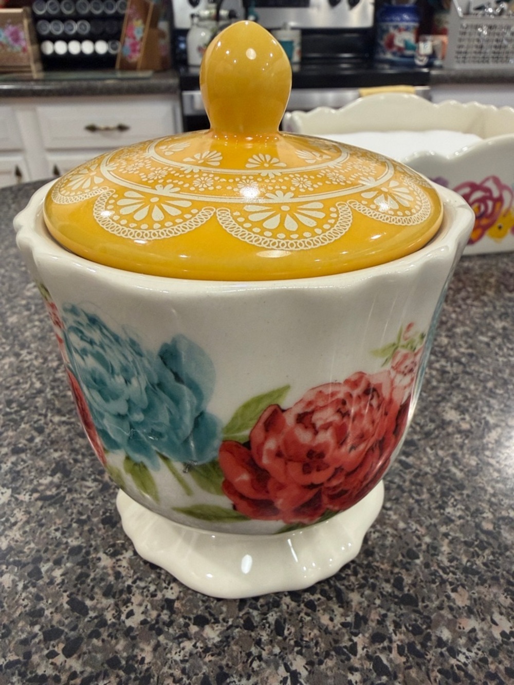 The Pioneer Woman Blossom Jubilee lidded Ceramic Sugar Bowl